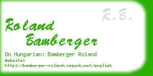 roland bamberger business card